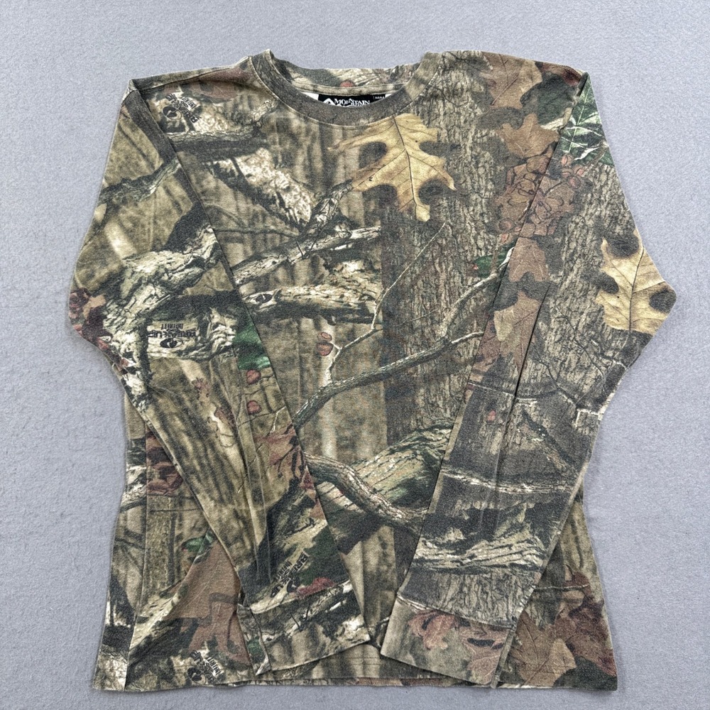Mountain Ridge Shirt Men's Medium Brown Camo Mossy Oak Break-Up Infinity Hunting